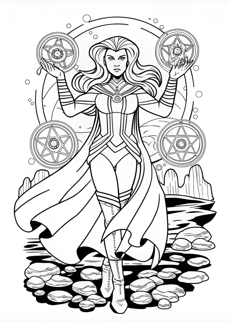 Scarlet Witch coloring pages