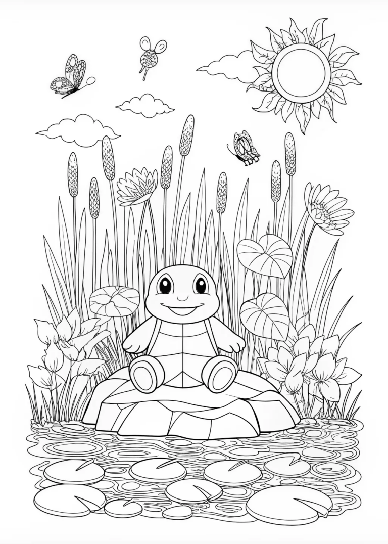 Squirtle’s Adventure in the Wild coloring pages