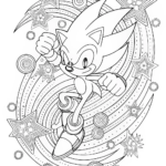 Sonic the Hedgehog Fierce Stance Coloring Page