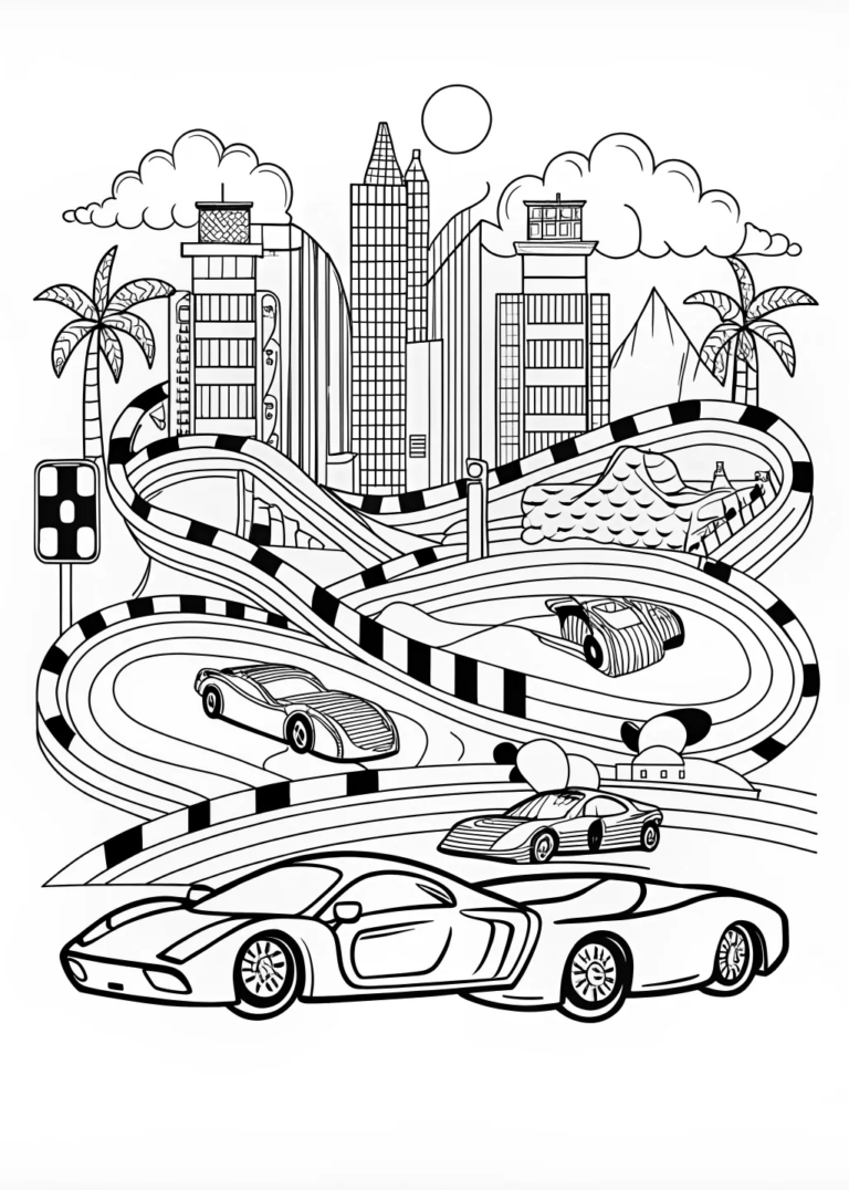 Supercar Coloring Extravaganza coloring pages