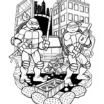 Leonardo the Ninja Turtle Coloring Page
