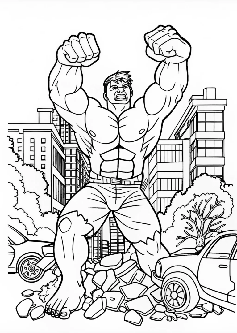 Hulk Smash Coloring Page coloring pages