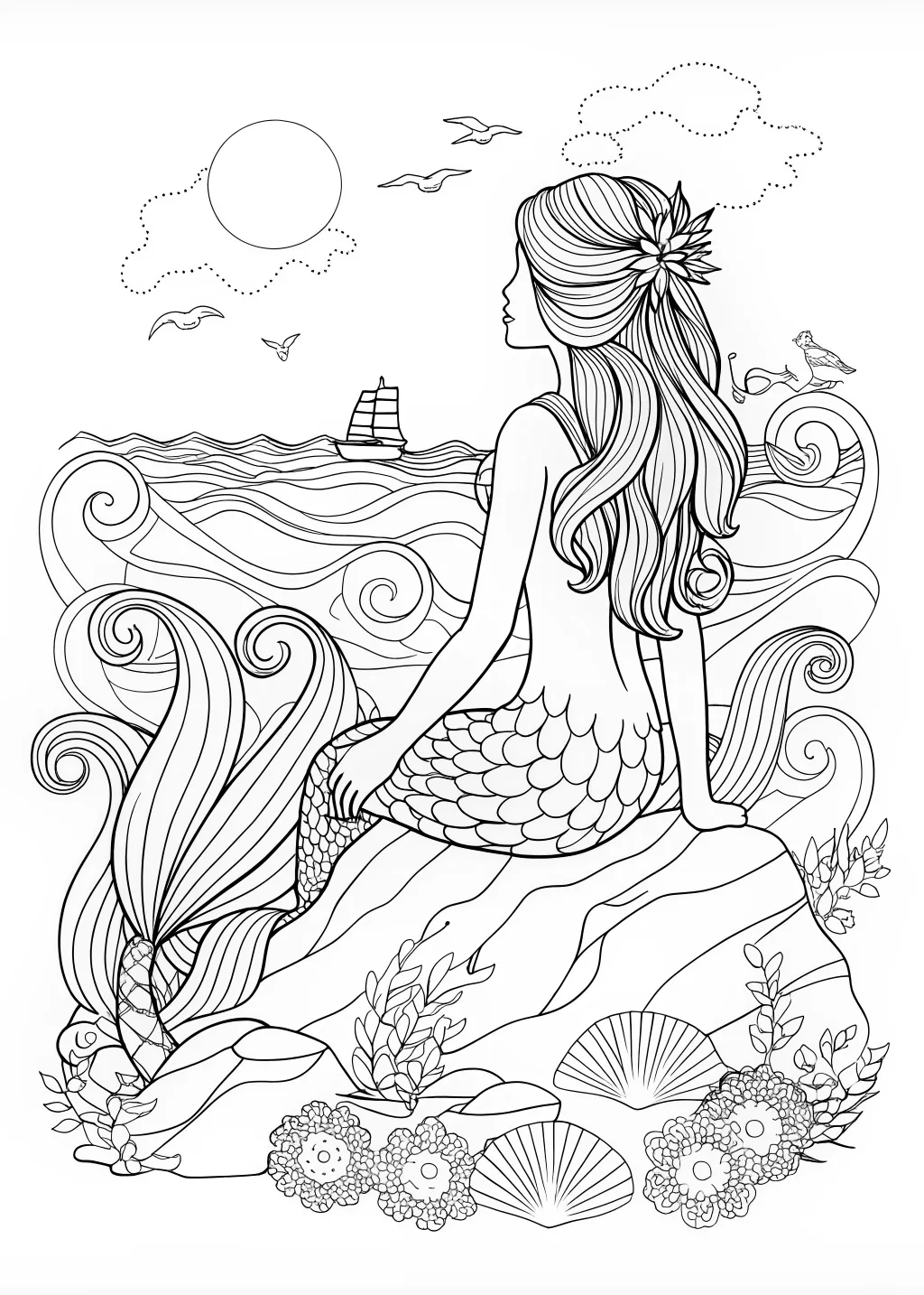 Ariel the Mermaid Coloring Page