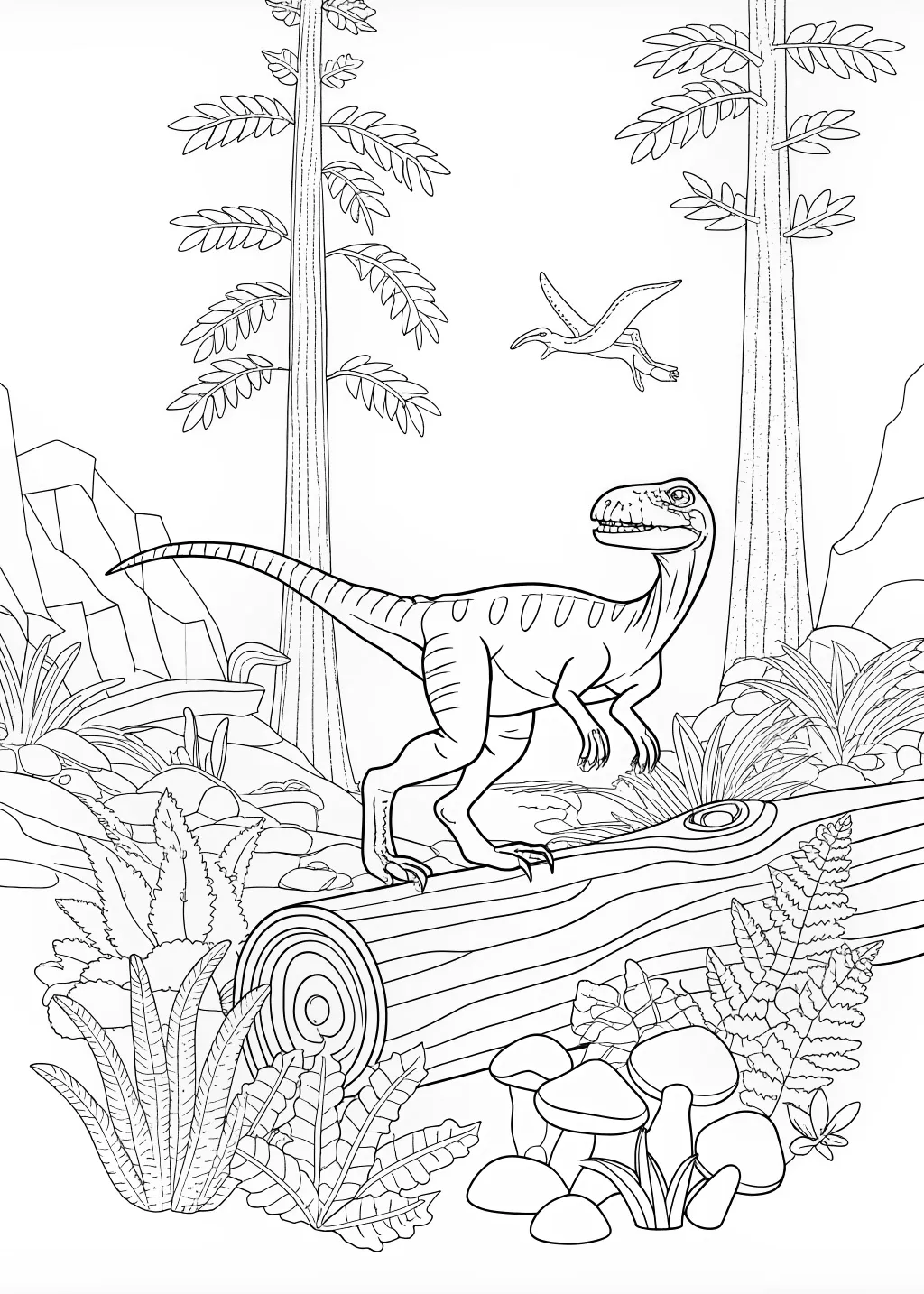 Velociraptor Adventure in the Prehistoric Forest