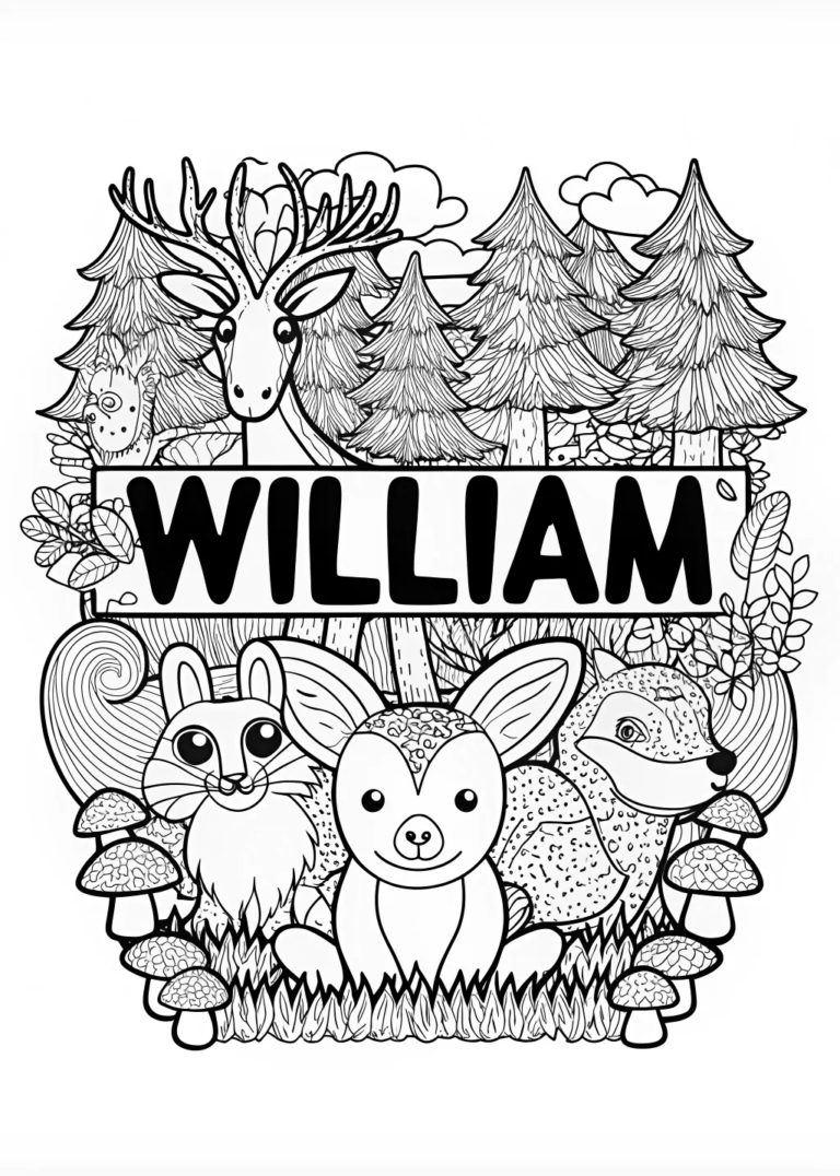 William Name Coloring Page coloring pages