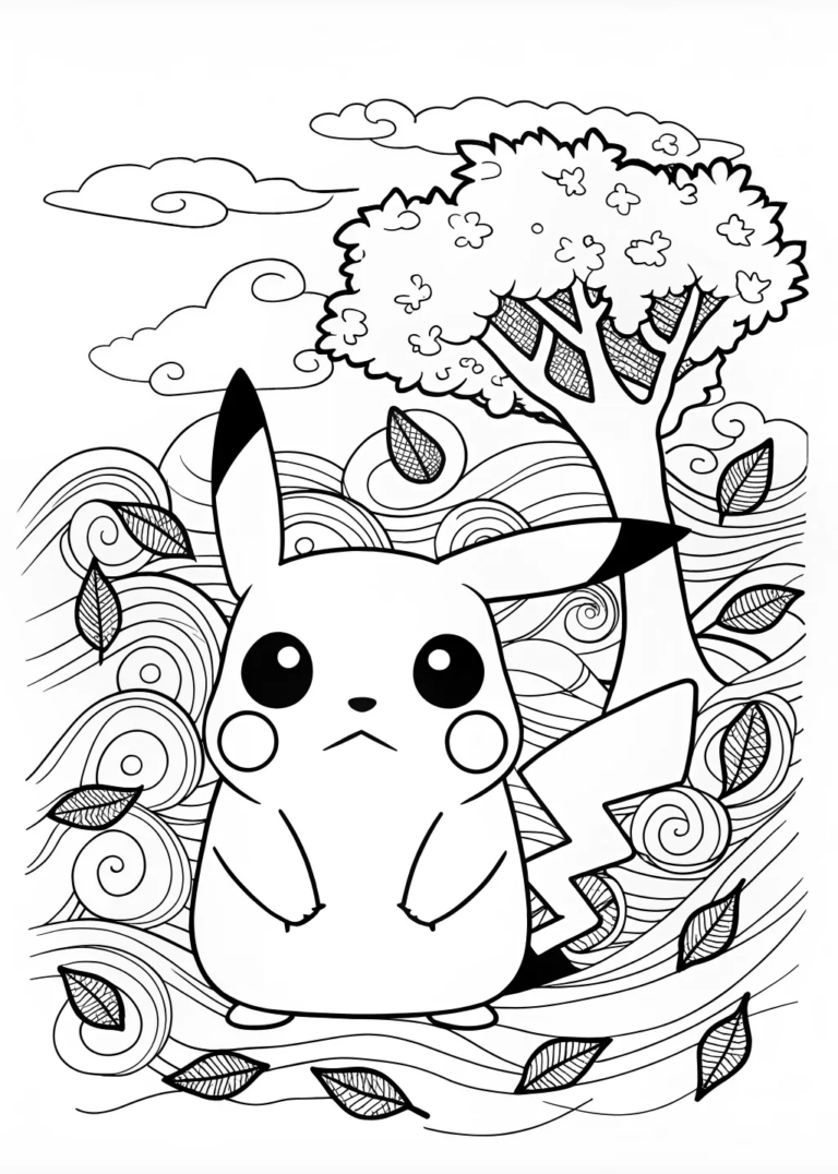 Pikachu’s Fun Coloring Adventure coloring pages