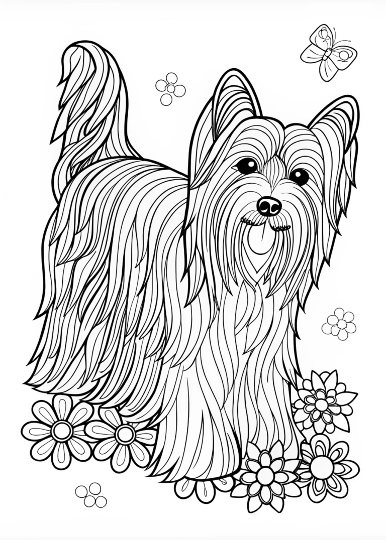 Yorkshire Terrier Coloring Fun coloring pages