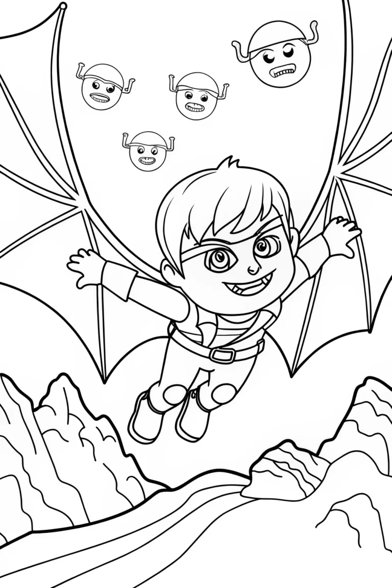 Alex's Nether Adventure Coloring Page - Free & Printable