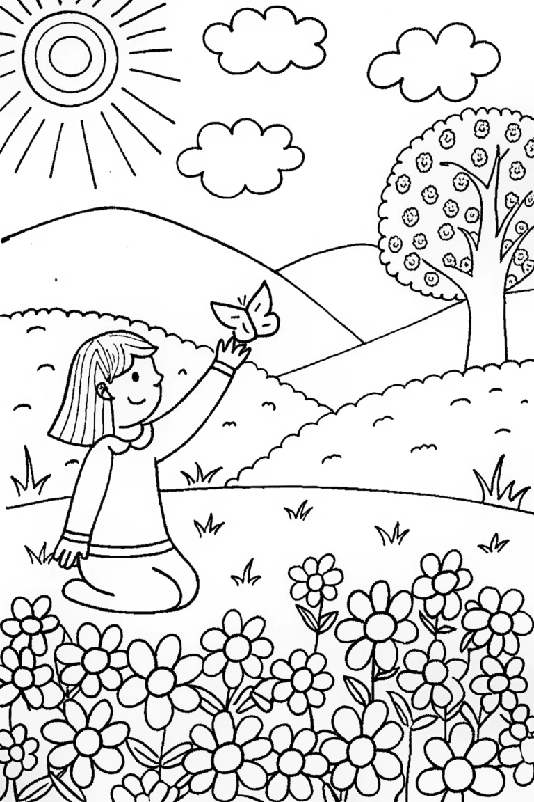 Jasmine's Magical Moment in the Enchanted Garden Coloring Page - Free ...