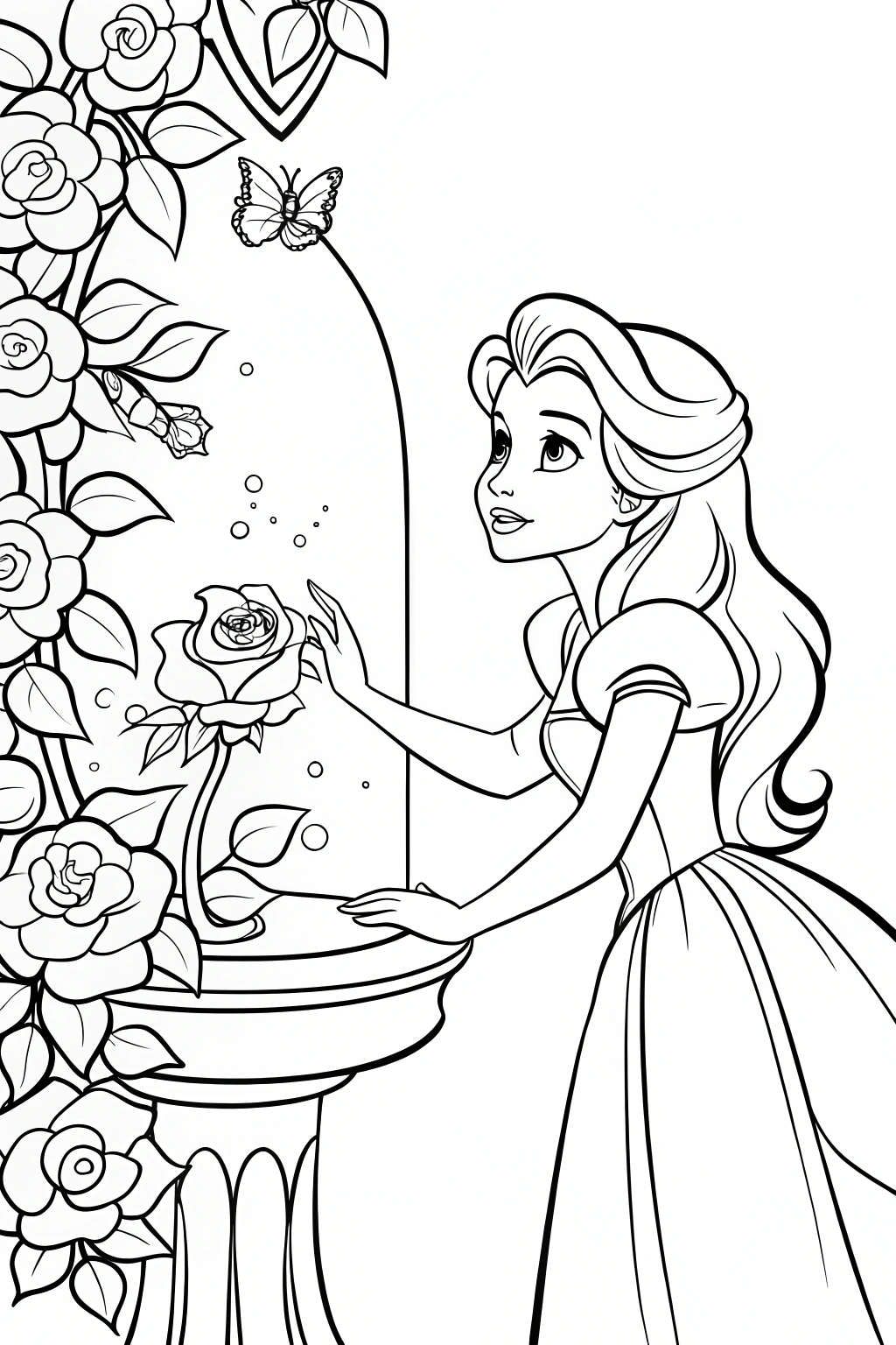 beauty and the beast coloring pages