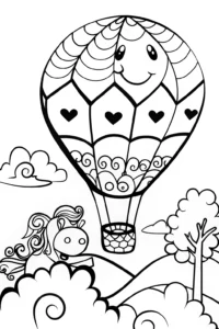 A coloring page of Avery’s Whimsical Adventure Coloring Page