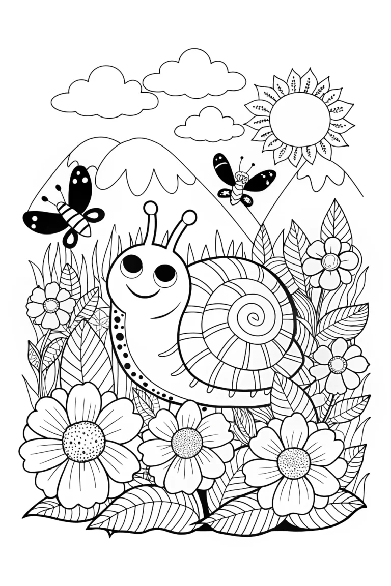 Squishmallow Garden Adventure Coloring Page coloring pages