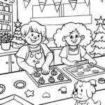 Holiday Baking Extravaganza Coloring Page