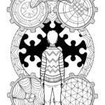 Miles Morales in the Puzzle Dimension Coloring Page