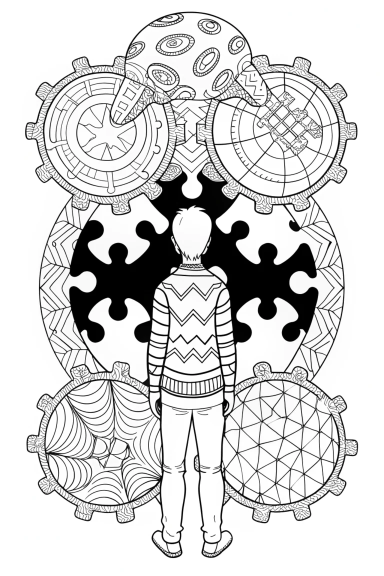Miles Morales in the Puzzle Dimension Coloring Page coloring pages