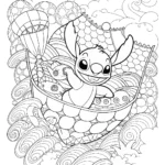 Stitch’s Quilt of Dreams Coloring Page