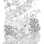 Avengers Underwater Adventure Coloring Page