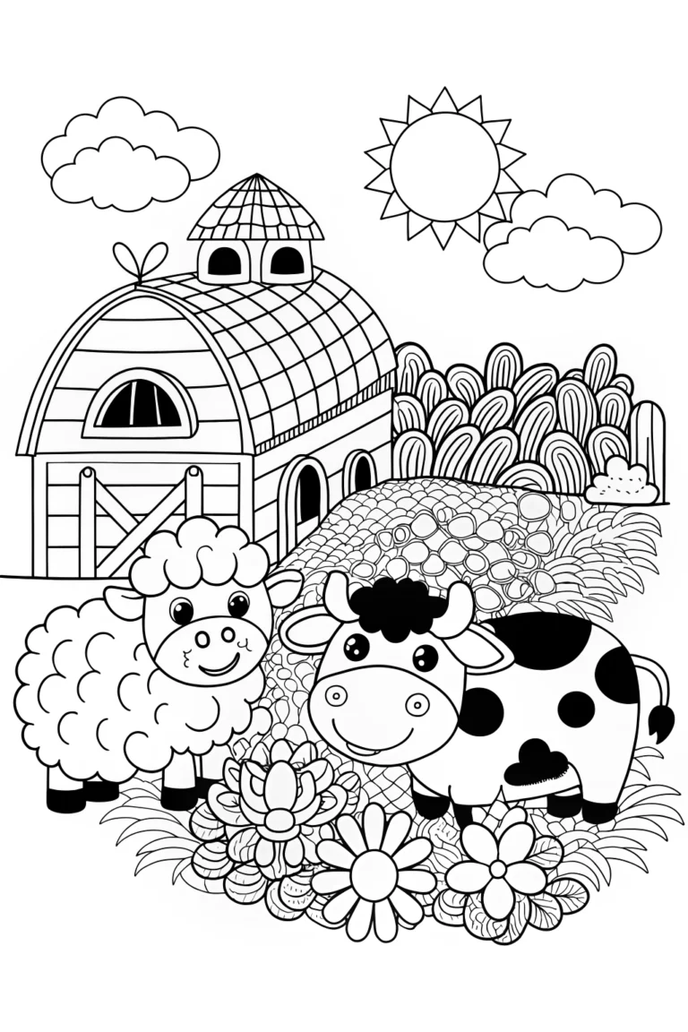 Squishmallow Farm Friends Coloring Page coloring pages