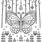 Butterfly’s Enchanted Lantern Festival Coloring Page