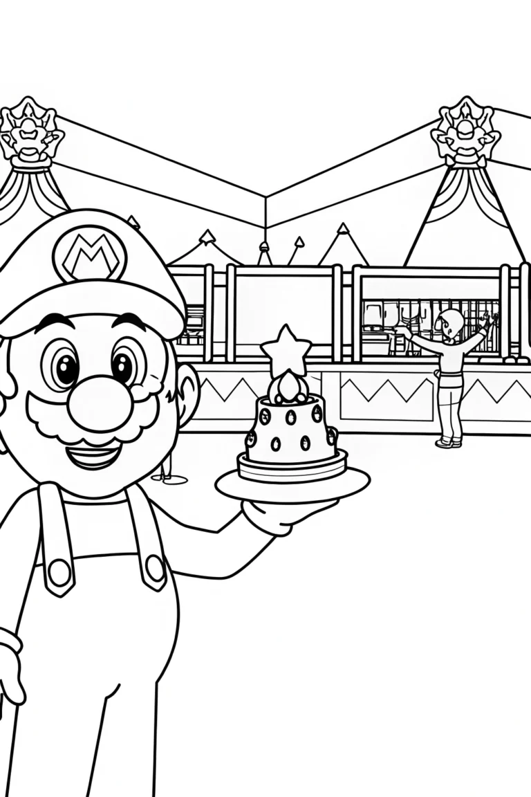 Mario’s Super Science Fair Coloring Page coloring pages