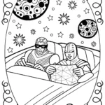 Avengers Cosmic Road Trip Coloring Page