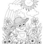 Minion’s Garden of Giggles Coloring Page
