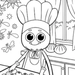 The Spider Chef Coloring Page