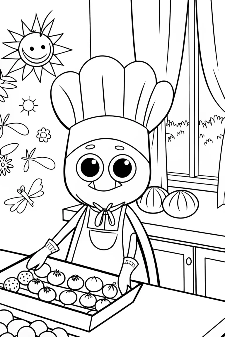 The Spider Chef Coloring Page coloring pages