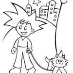 Goku’s Intergalactic Pet Parade Coloring Page