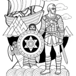 Captain America’s Historical Journey Coloring Page