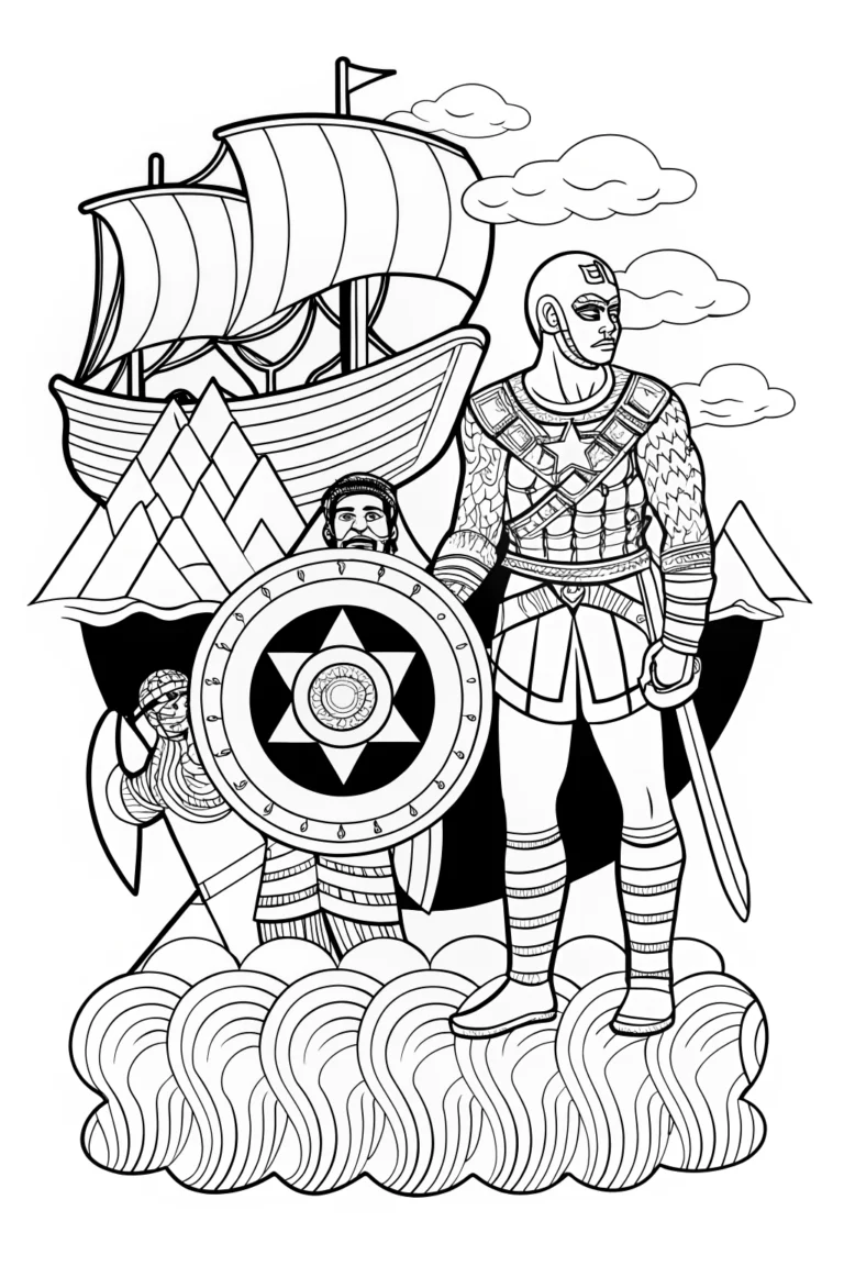 Captain America’s Historical Journey Coloring Page coloring pages
