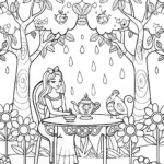 Jasmine’s Dreamy Tea Blossom Coloring Page