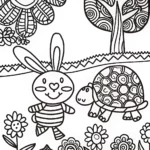 Banban’s Enchanted Garden Race Coloring Page