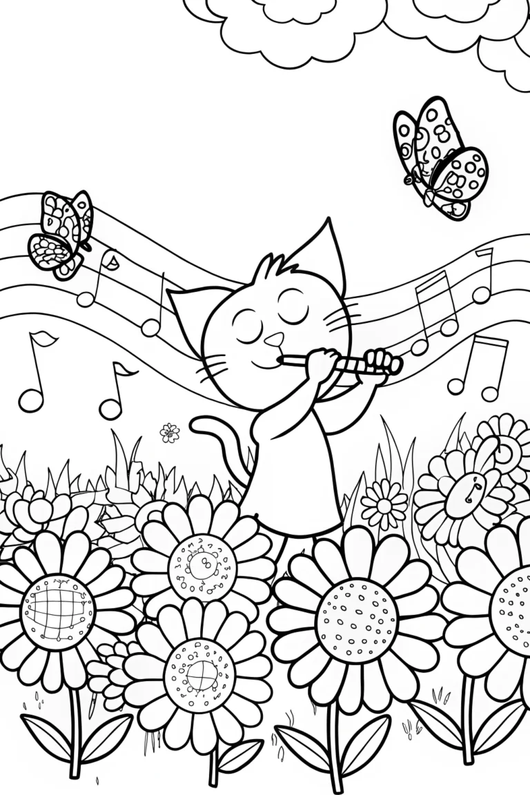 Gabby’s Magical Music Garden Coloring Page coloring pages