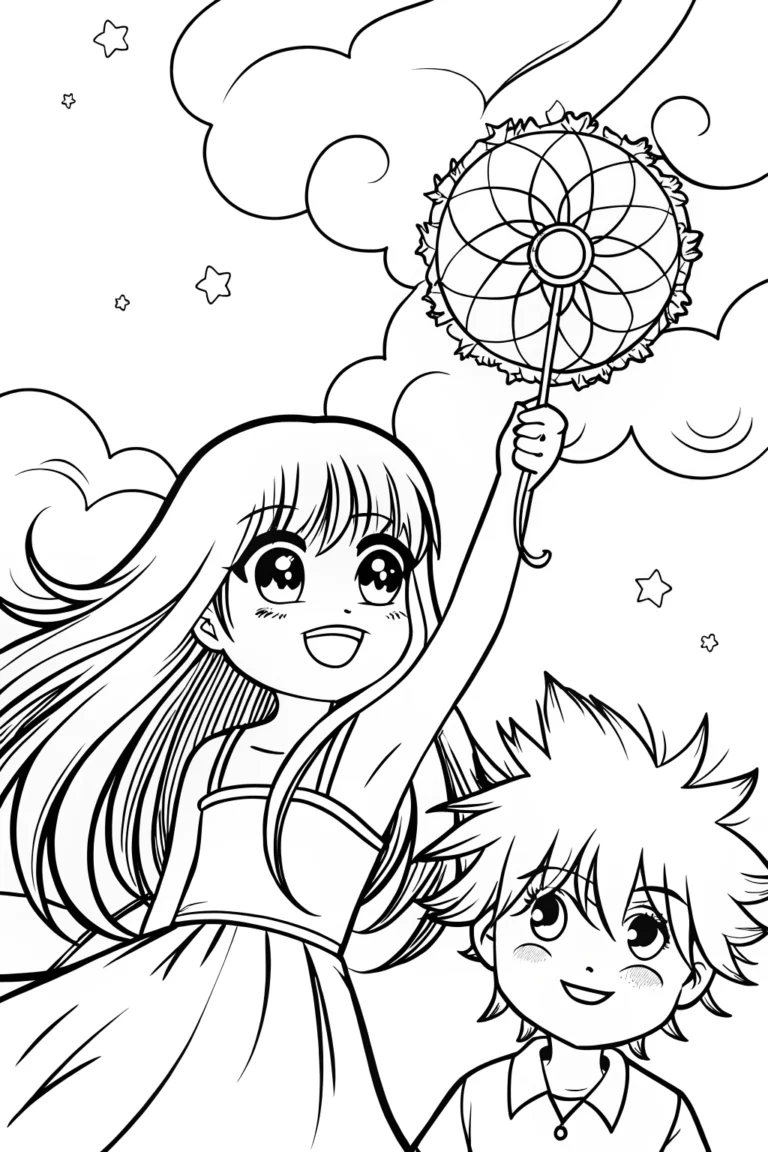 Celestial Dreamweavers Coloring Page coloring pages
