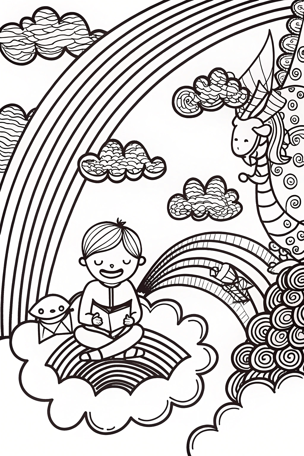 rainbow coloring pages