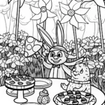 Banban’s Enchanted Garden Party Coloring Page