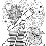 Huggy Wuggy’s Starry Spectacle Coloring Page