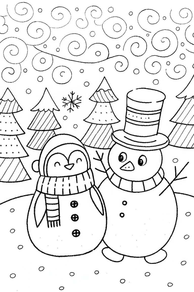 Squishmallow Winter Wonderland Coloring Page - Free & Printable