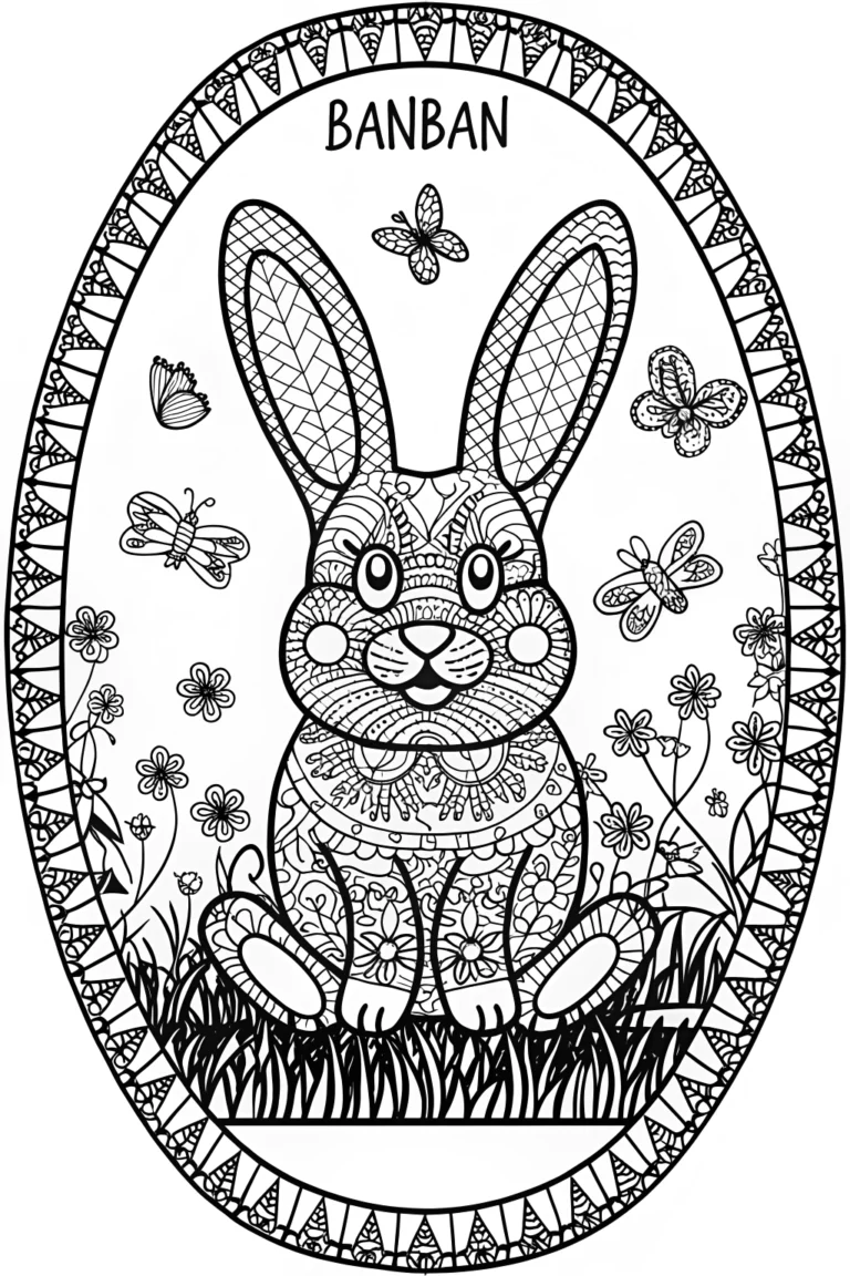 Banban’s Garden of Whimsy Coloring Page coloring pages