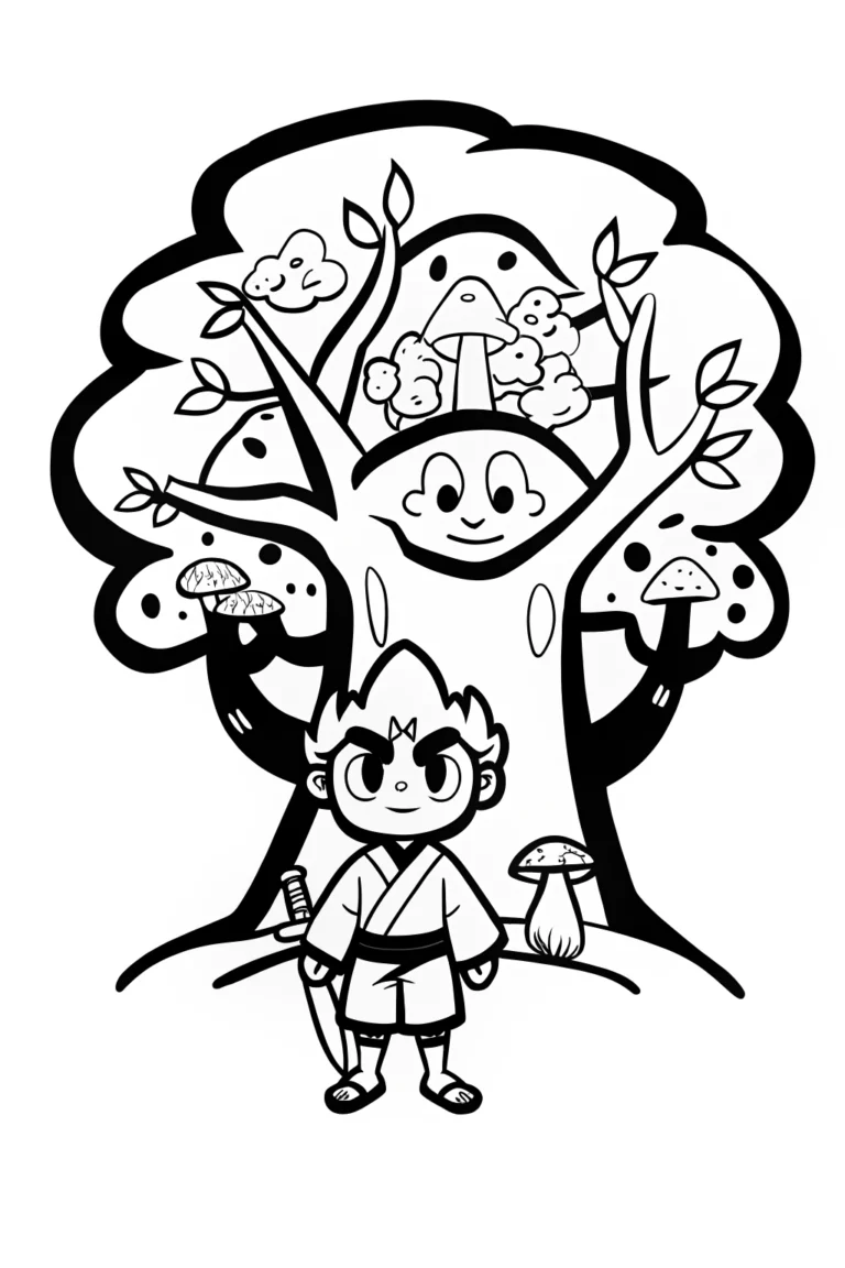 The Guardian of the Forest Coloring Page coloring pages