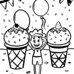 Ice Cream Connoisseur’s Festival Coloring Page