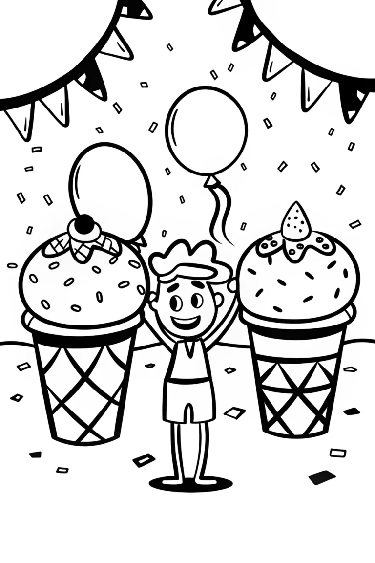 Ice Cream Connoisseur’s Festival Coloring Page coloring pages
