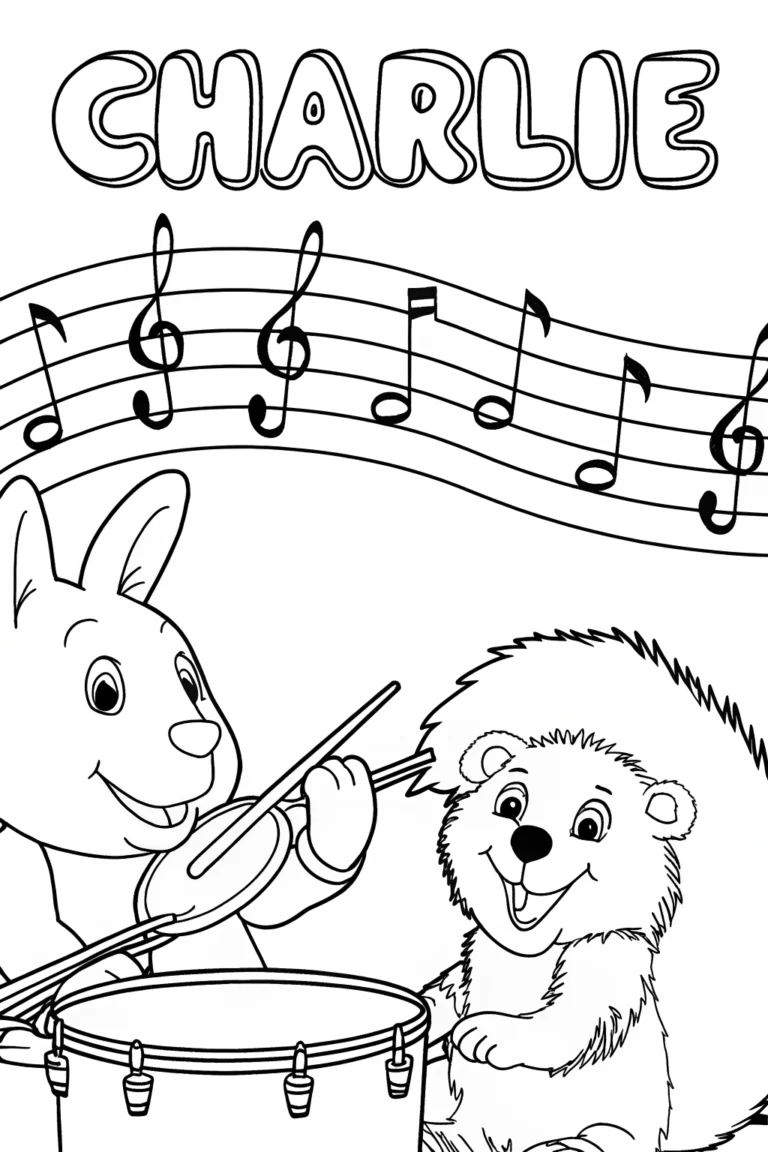 Charlie Musical Coloring Page coloring pages