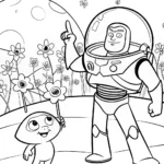 Buzz Lightyear’s Intergalactic Pet Show Coloring Page