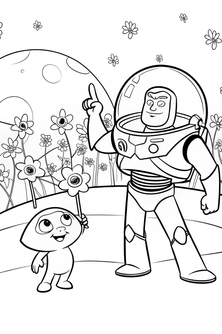 Buzz Lightyear’s Intergalactic Pet Show Coloring Page coloring pages