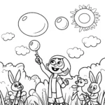 JJ’s Amazing Bubble Adventure Coloring Page