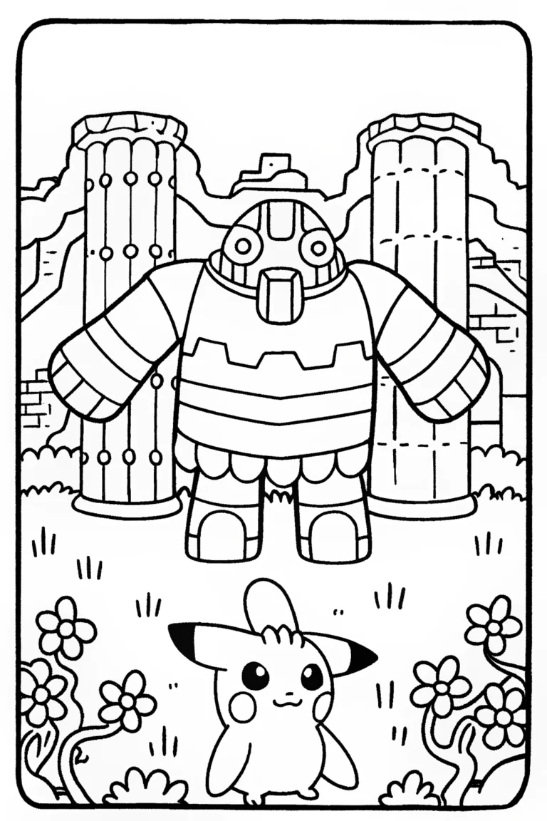Regigigas Guardian of the Ancient Ruins Coloring Page coloring pages