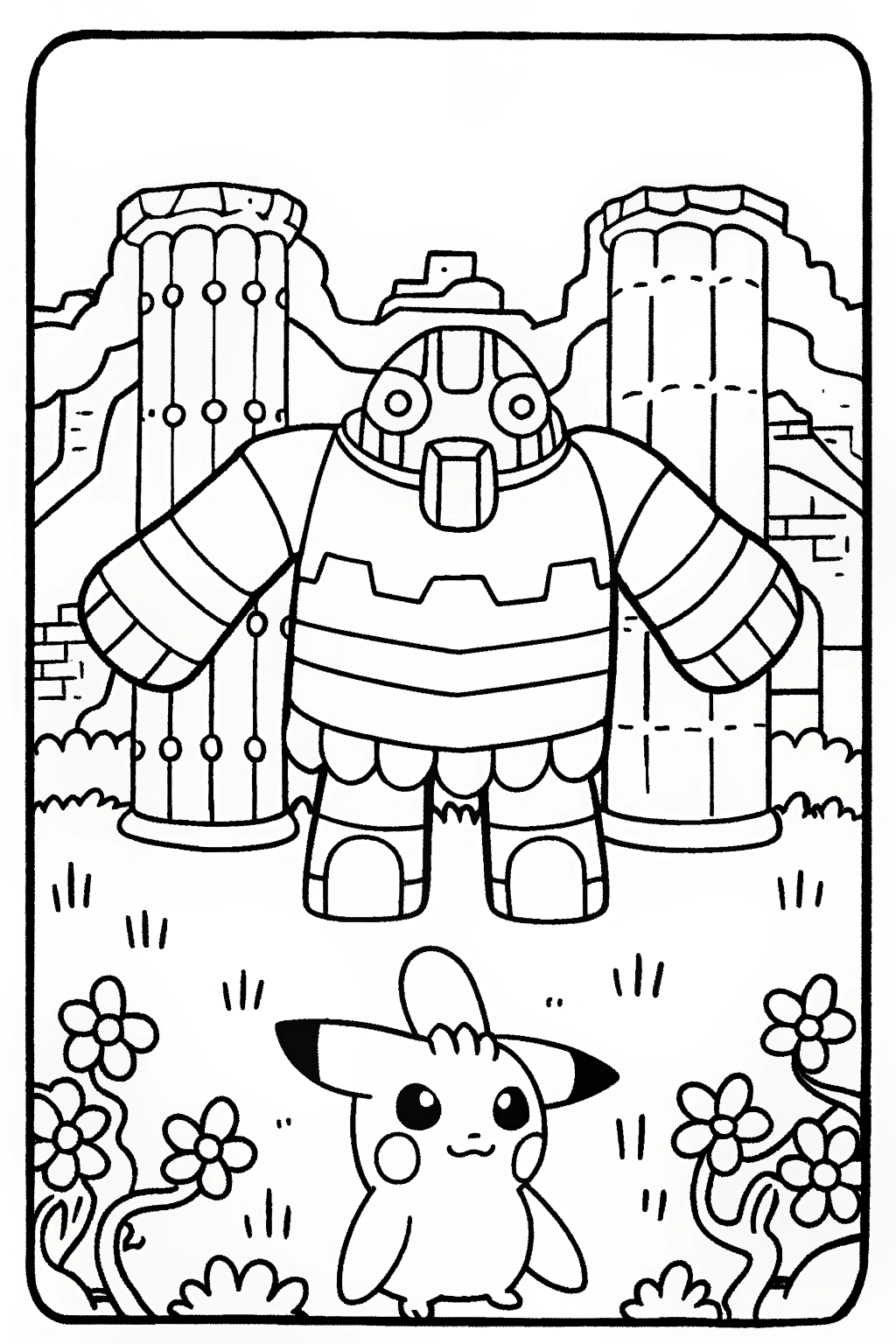Regigigas Guardian of the Ancient Ruins Coloring Page
