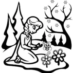 Elsa’s Enchanted Ice Garden Coloring Page